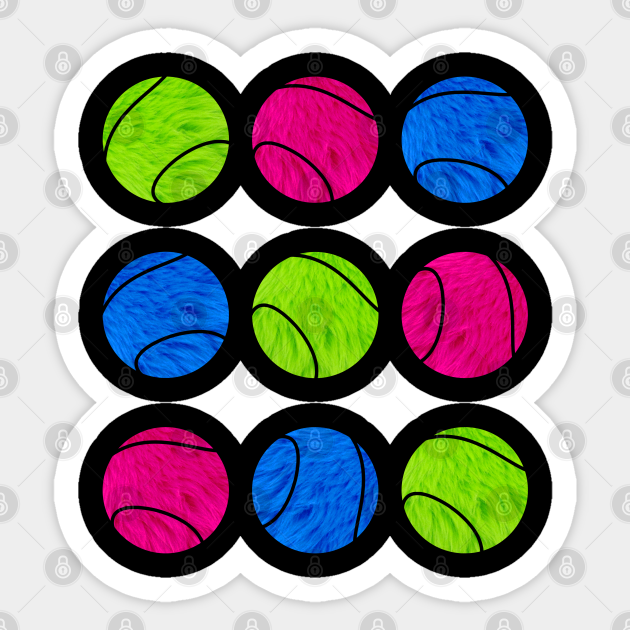 Tennis Ball Pop Art Tennis Sticker TeePublic